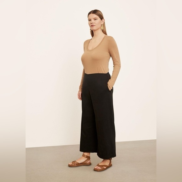 VINCE PLUS SIZE black Crop Wide Pant - Picture 2 of 10